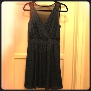 Flirty Blue & Black Polka Dot Dress BCBGeneration